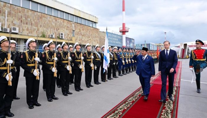 Prabowo Disambut Resmi di Rusia untuk Kunjungan Kerja
