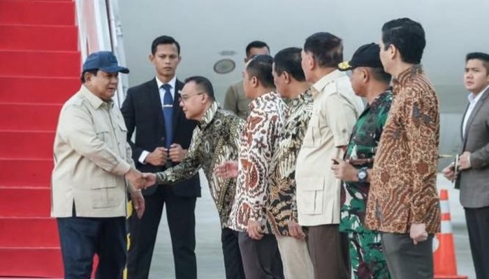 Prabowo Tiba di Jakarta Usai Lawatan dan Pertemuan dengan Putin