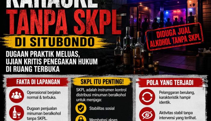 Karaoke Tanpa SKPL di Situbondo: Dugaan Praktik Meluas, Ujian Kritis Penegakan Hukum di Ruang Terbuka